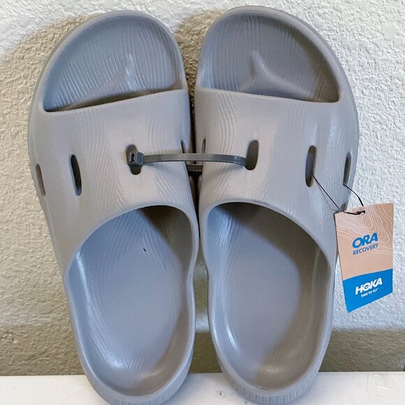 NEW Unisex Hoka Ora Recovery 3 Comfort Slip On Slides Sandals 6 Grey - Picture 1 of 11